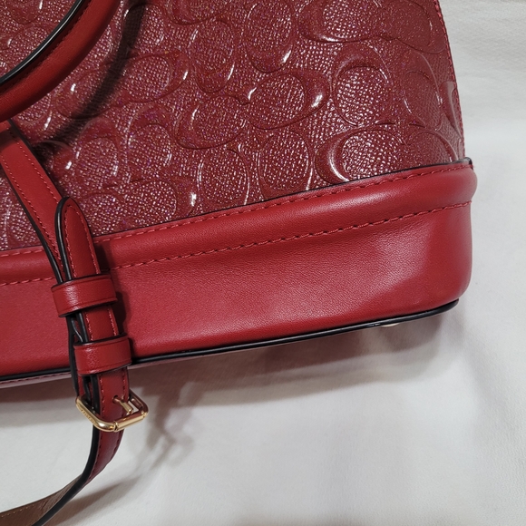 Coach F27598 Singnature Cherry Debossed Satchel Crossbody - Picture 16 of 16